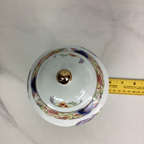 Vintage Gold Imari japanisches Porzellan Ingwer Glas handbemalt asiatisches Dekor, 8 Zoll - Bild 11 von 11