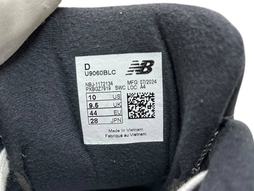 Men 10.0US New Balance Low Cut Sneakers Shoes U9060Blc Black Men'S/027 - Picture 8 of 8