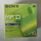 10x SONY Floppy Disks MFD 2HD 3.5" Double Sided 1.44MB IBM Formatted Diskettes