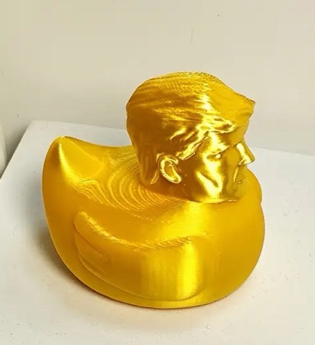 3D Printed Golden President Donald Trump MAGA Rubber Duck Style Dash Ornament - Picture 4 of 7