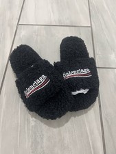 Balenciaga Men's Fur Slides Size 44 9-10 