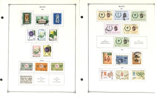 Briefmarkensammlung Haiti auf 60 Scott International Seiten, 1881 bis 1976 (v. Chr.) - Bild 7 von 24