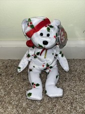 Christmas 1998 Holiday Teddy Retired Ty Beanie Babies -Teddy Bear w/ Tags