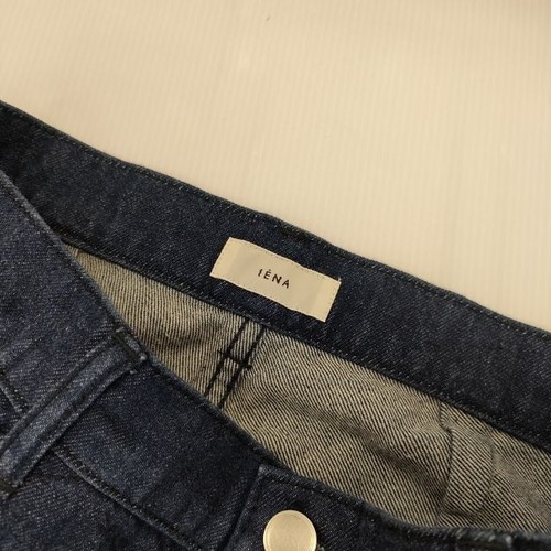 IENA Denim flare center crease pants jeans Denim pants Navy 5-0807G∞ - Picture 3 of 7