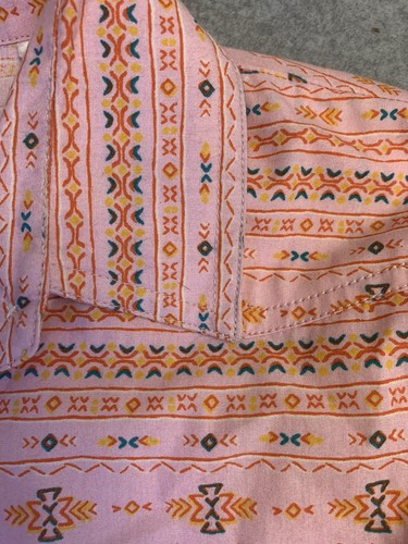 Camisa Panhandle Western Niñas L Rosa Perla A Presión Azteca Rodeo Rancho Vaquera Nueva con Etiquetas - Imagen 13 de 13