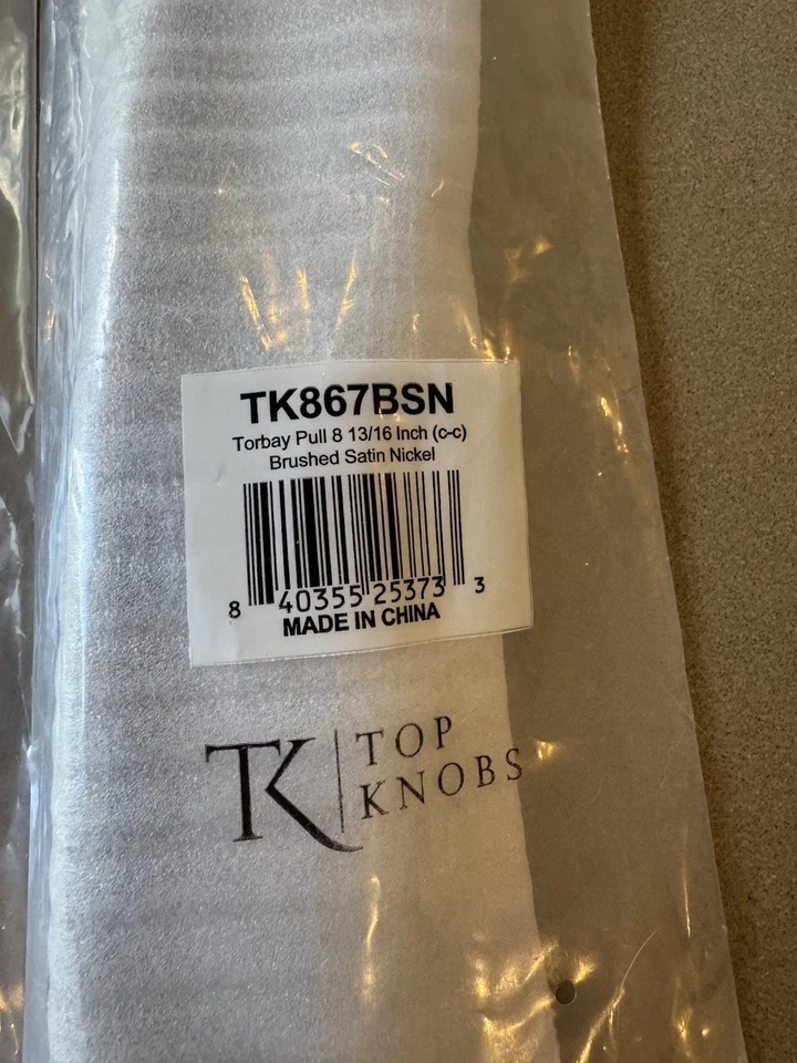 NEW Top Knobs TK867BSN Brushed Satin Nickel 8 13/16 In. Bought Too Many 4 Avail - Image 4 of 4