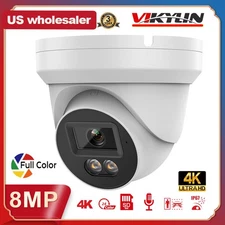 Vikylin 4K 8MP F1.0 Full Color Security IP Camera POE MIC CCTV Outdoor Indoor US