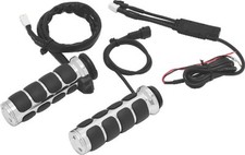 Kuryakyn Heated Fits ISO Grips Throttle-By-Wire Chrome