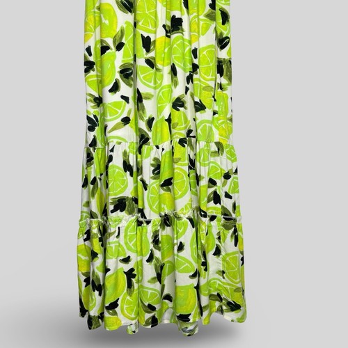 NUOVO abito midi Steve Madden stampa lime verde fumè bianco taglia XS - Foto 6 di 8