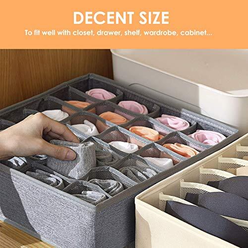 3 Pack Sock Underwear Organizer Dividers, 64 Cell A- 3 Pack & 64 Cells A-Grey - Picture 4 of 6