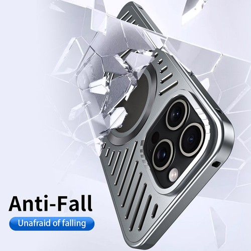Heat Dissipation Case Cover For iPhone 16 Pro Max 15 Magnetic Metal Shockproof - Picture 9 of 19