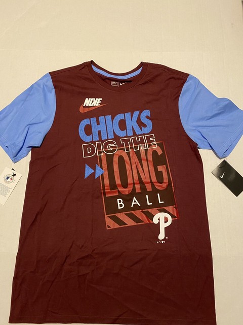 chicks dig the long ball baseball shirt