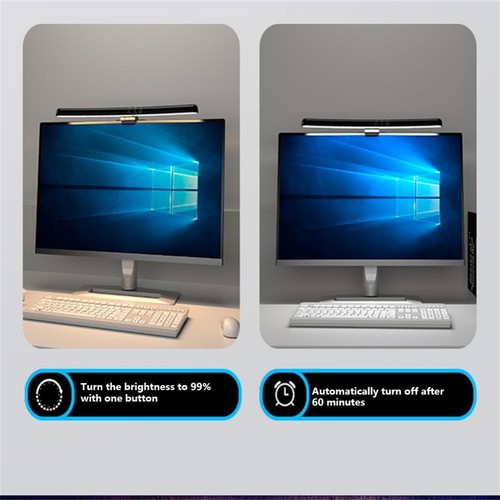 Monitor Lampe licht Curved LED Screenbar Bildschirmlampe Lichtleiste RGB Dimmbar - Bild 12 von 13