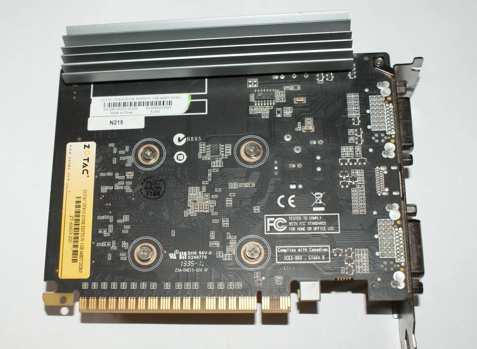Zotac Nvidia GT610 Zone Edition 1GB Mini-HDMI/DVIx2 PCIE Graphics Card - Image 2 of 3