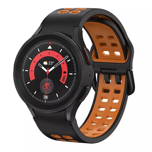 For Samsung Galaxy Watch 5 Pro 45mm Strap Soft Silicone Sport Breathable Band - Imagen 10 de 20