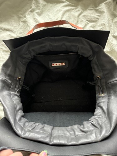 Marni Black & Gray, Brown Strap Tote. Good Condition - Picture 3 of 6