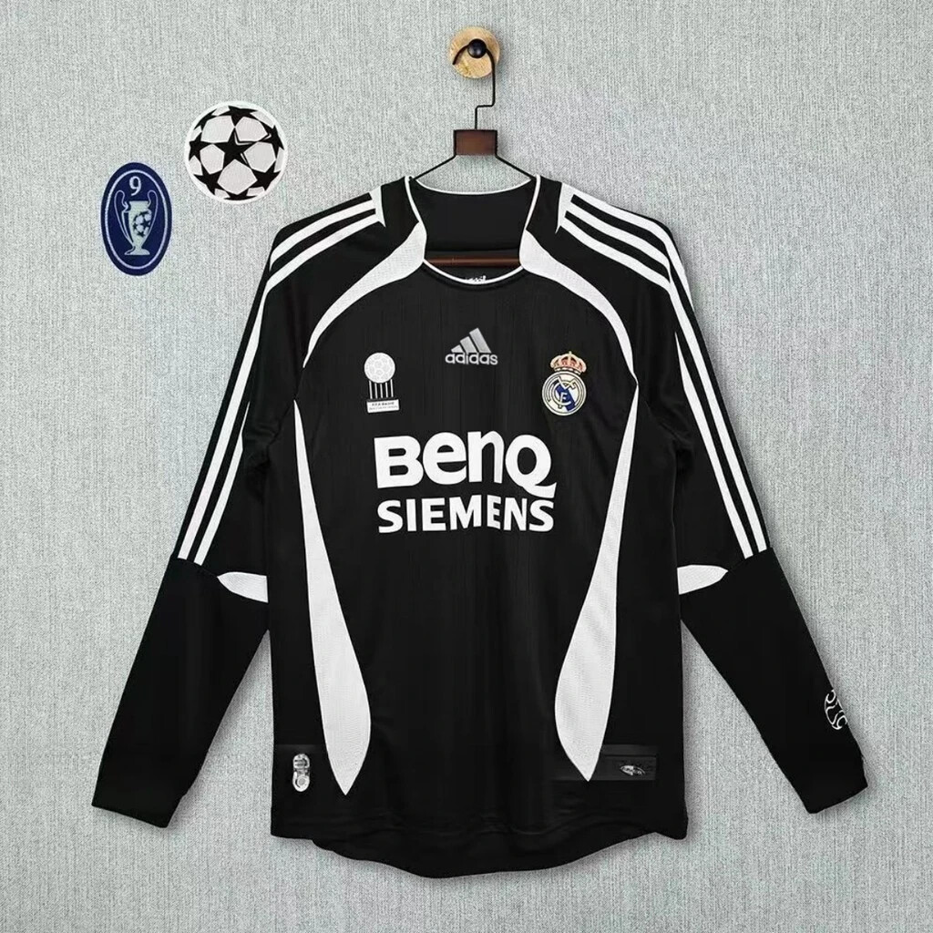 Real Madrid Away 06/07 UEFA - Black - RONALDO # 9 Large (USA