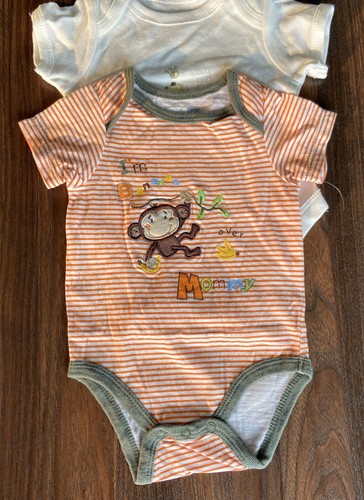 Lot de 4; 0-3 mois, bébé, manches courtes fermeture à pression multicolore; jamais utilisé, sans étiquette - Photo 5/10