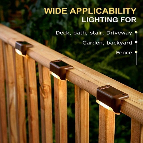 8X Solar LED Bright Deck Lights Outdoor Garden Patio Railing Decks Path Lighting - Bild 12 von 12