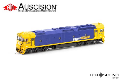 Auscision (BL-14S) BL32 Pacific National Intermodal Blue/Yellow - HO Scale