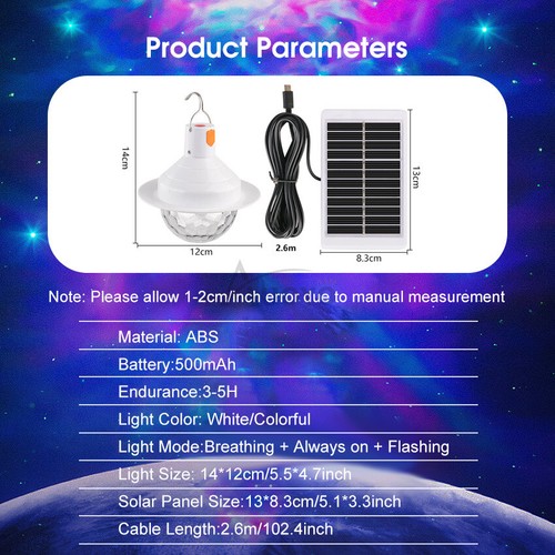 Disco Light Solar Outdoor Light Magic Ball Light Party Light LED Stage Light - Bild 3 von 9