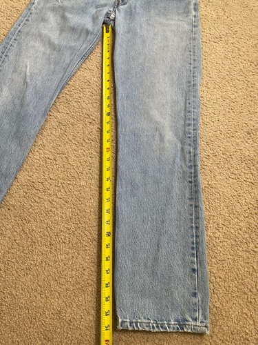 VINTAGE LEVIS 501 JEANS FADED BLUE 33x34 BUTTON FLY LATE 90s USA MADE WPL 423 D - Bild 8 von 20