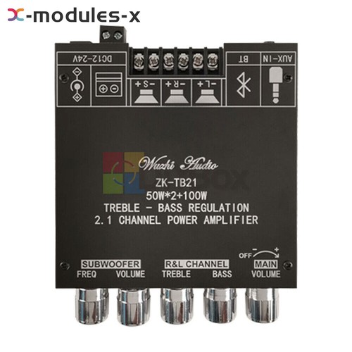 HT21 TB21 AUX Bluetooth 5.0 USB Stereo Audio Power Amplifier Board 2.1 Channel - Picture 4 of 23