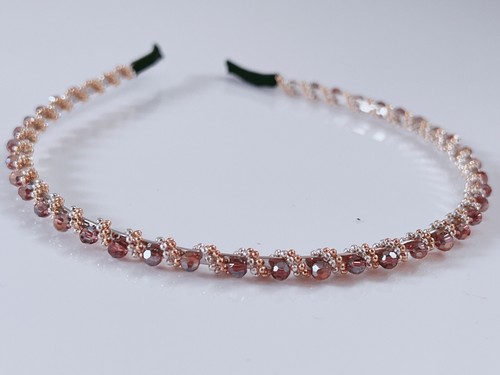 Women Girl Bling Shine Crystal Beads Party Slim Headband Head Hair Band Hoop - Picture 9 of 19
