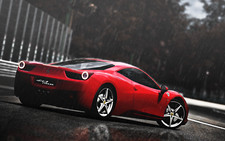 Cars ferrari 458 italia rain cg gt gran turismo super Desk Mat Stitched