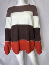 NWT C.O.Z.Y BRAND SIZE 14 MULTICOLORED SWEATER Wool/knitting