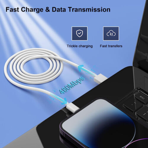 USB Data Fast Charger Cable Cord For Apple iPhone 5 6 7 8 X 11 12 (1 Pack) - Picture 19 of 24