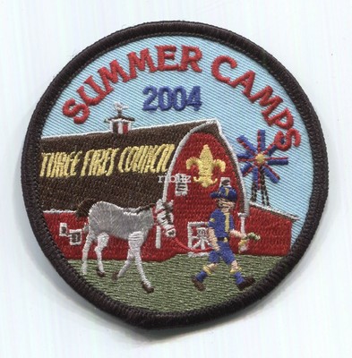 Bsa Three Fires Council Summer Camp 2004 Scout Patch Big Red