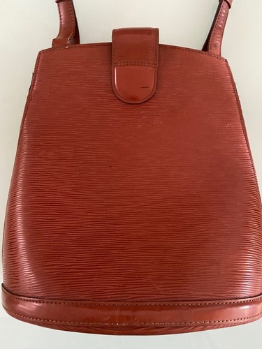 LOUIS VUITTON LV Logo Cluny Shoulder Bag Epi Leather Brown France with defect - Picture 4 of 20