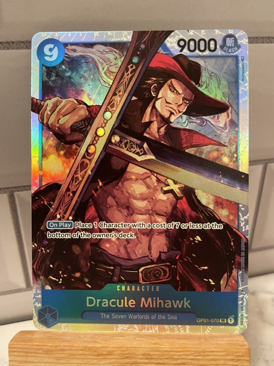 One Piece English Romance Dawn Super Rare OP01-070 Dracule Mihawk