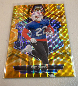 Ray Davis (RC) 2024 Mosaic Football Reactive Yellow Mosaic Prizm SP #387 Bills