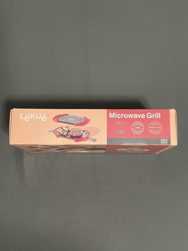 New Lékué Red Microwave Grill Sandwich Maker & Panini Press 10” x 5.7” RARE - Picture 6 of 14