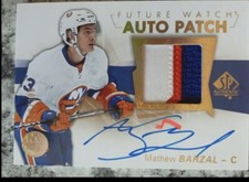 Upper Deck Mathew Barzal Future Watch Auto Patch /100 New York Islanders