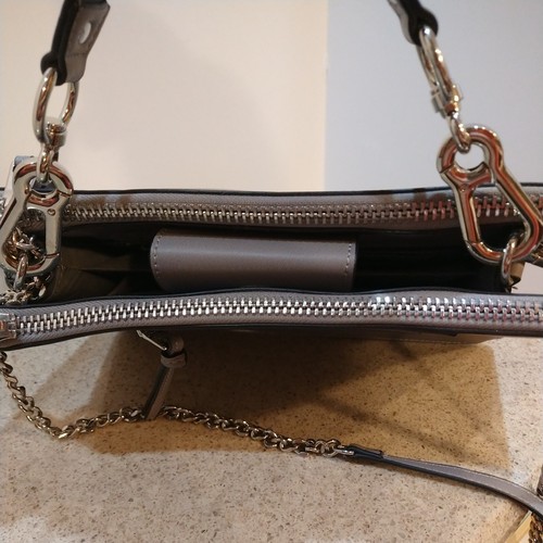 Bolso de Mano Steve Madden Career Exec Hombro y Asa Gris Multi Bolsillos Nuevo sin Etiquetas - Imagen 11 de 12