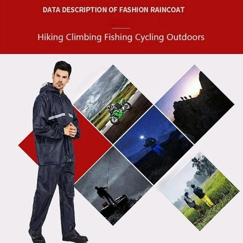 Rain Suit for Men Women Jackets Pant Gear Reflective Waterproof motorcycle hivis - Picture 12 of 22