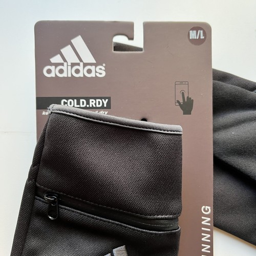 NEW Adidas Mens climawarm Touchscreen Tech Gloves AW0081-200 Size M/L Black - Picture 6 of 9