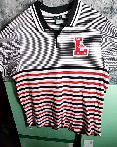 Camisa Polo SS "LRG" LIFT RESEARCH GROUP Bordada Roja Negra Hombres Talla 4XL - Imagen 2 de 18