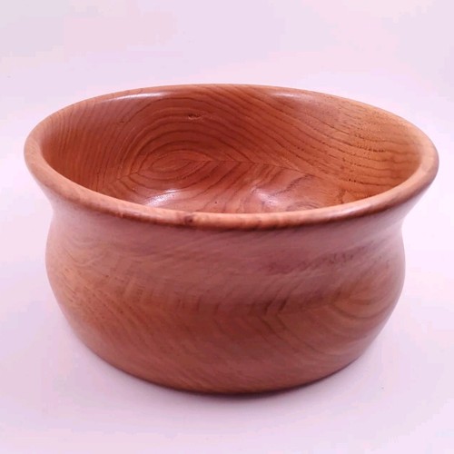 MCM Bowl Wooden Handcrafted Hand Turned Wooden Trinket  7.5"