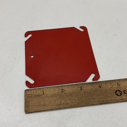 (10-Pack) Hubbell-Raco 911-8 Fire Alarm Square 4" Box Flat Blank Cover - Picture 2 of 5