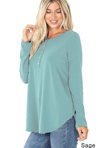 (Zenana Premium) Long or Short Sleeve and 3/4 sleeve Tops & Blouses Selection - Picture 55 of 82
