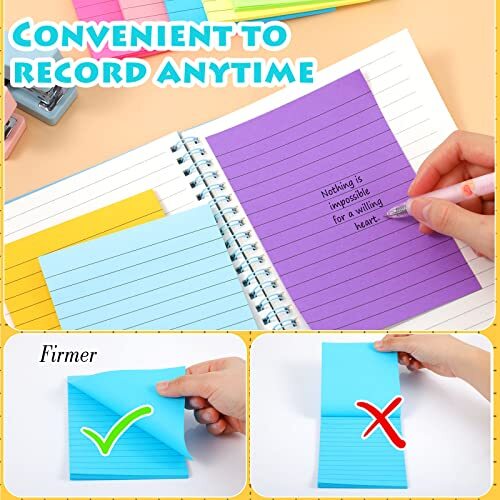 64 Pack 4x6 Inch Lined Sticky Notes Ruled Adhesive Memo Pads for Office School - Bild 3 von 6