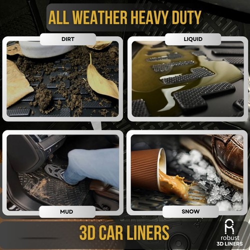Car Floor Mats Liners For Ford Kuga 2019-2024 All Season Heavy Duty 3D Auto Rugs - Picture 10 of 12