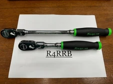 Snap-on Tools USA NEW 3/8" Drive GREEN Soft Grip Flex Ratchets FHF80AG FHLF80AG