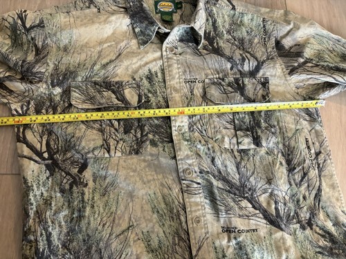 Vintage Cabelas Shirt Large Tall Green Workwear Camo Seclusion 3D Canvas Mens - Picture 7 of 8
