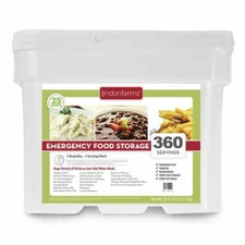Lindon Farms Emergency Food Supply 30 Days 360 Servings 25 Year Shelf Life