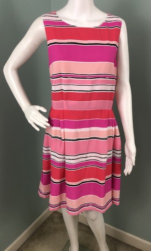 NWT Women's CeCe Cynthia Steffe Sleeveless Claiborne Striped A-Line Dress Sz 14 - Picture 5 of 11